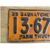 Image 2 : 1939 (farm truck) Sask License Plate