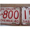 Image 4 : 1940 (farm truck) Sask License Plates - matching pair