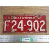 Image 1 : 1941 (farm) Sask License Plate