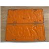 Image 5 : 1942 (farm) Sask License Plates - matching pair