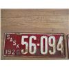 Image 3 : 1926 Sask license plates - matching pair