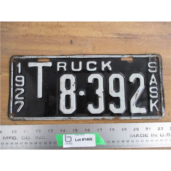 1927 (truck) Sask License Plate