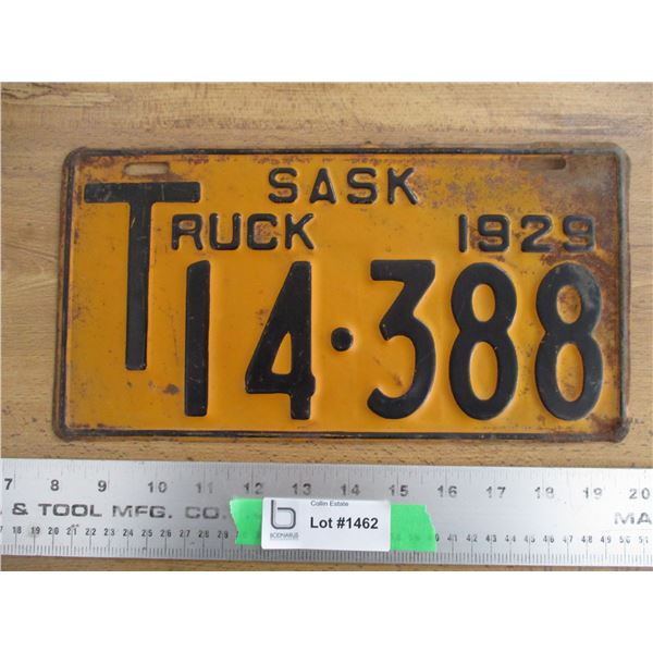 1929 (truck) Sask License Plate