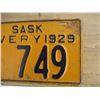 Image 4 : 1929 (Livery) Sask License Plate - Low #