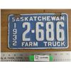 Image 1 : 1932 (farm truck) Sask License Plate