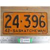 Image 1 : 1942 Sask License Plate