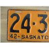 Image 2 : 1942 Sask License Plate
