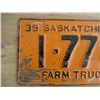 Image 2 : 1939 (farm truck) Sask License Plate