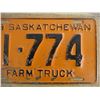 Image 3 : 1939 (farm truck) Sask License Plate