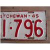 Image 3 : 1945 (farm) Sask License Plate