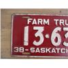 Image 2 : 1938 (farm truck) Sask License Plate