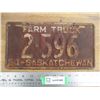 Image 1 : 1934 (farm truck) Sask License Plate