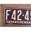 Image 2 : 1949 (farm) Sask License Plate