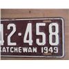 Image 3 : 1949 (farm) Sask License Plate