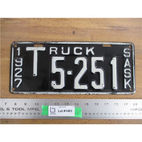 1927 (truck) Sask License Plate