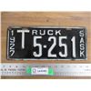 Image 1 : 1927 (truck) Sask License Plate