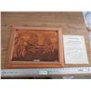 Image 1 : creative carving picture - harvest time - 19x15.5 - signed by Kim Murray