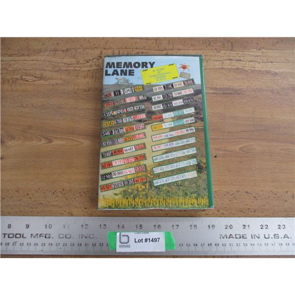 Memory lane (Saskatchewan) license plate history book