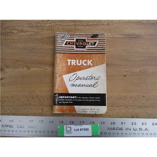 1960 Chevrolet Truck Operators manual