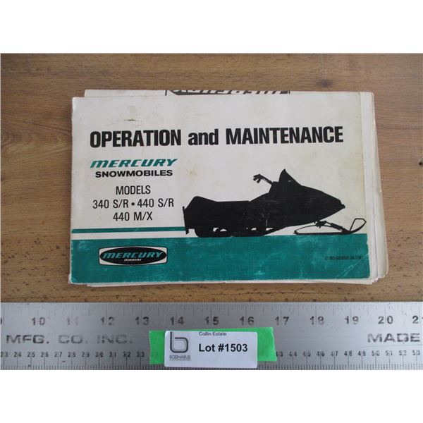Mercury snowmobiles operators/maintenance manual