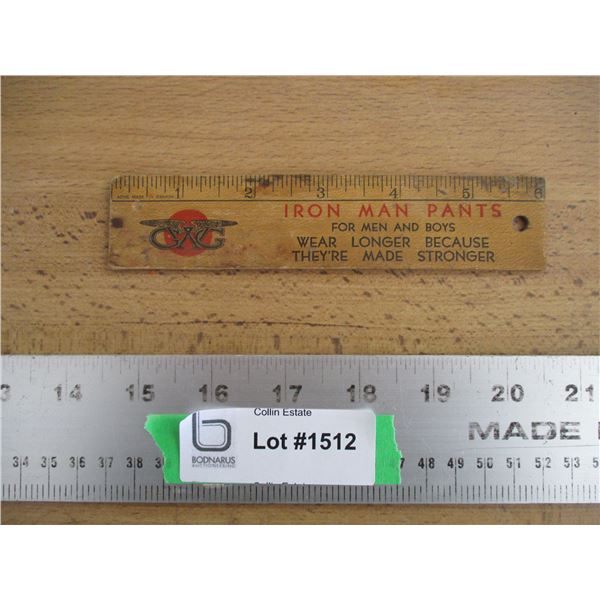 GWG wooden ruler 6" - iron man pants