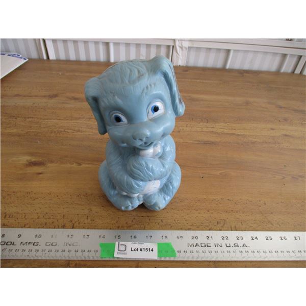 plastic dog coin bank