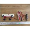 Image 4 : (3) Farm toys - drill, double disc, anhydrous tank