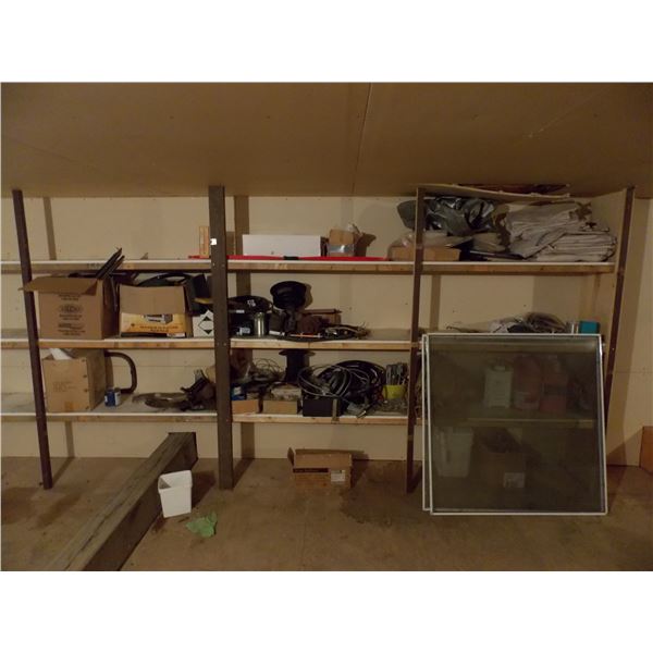 contents of shelf, old car parts, etc (not the shelf, must take all contents) - located upstairs