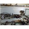Image 3 : 4 shelves of antique parts - buggy steps, tools - located upstairs