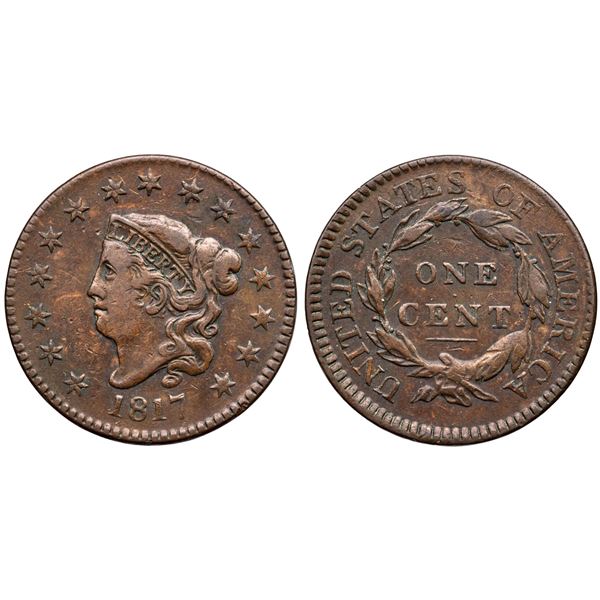 1817 N-16 R1 15-Star Obverse VF20+