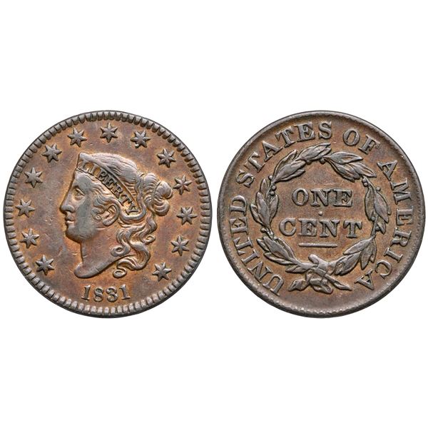 1831 N-6 R1 Large Letters VF35