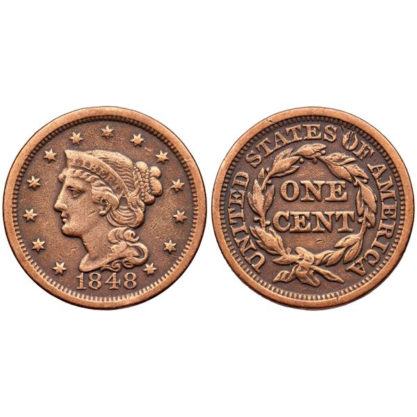 Pair of 1848 Cents