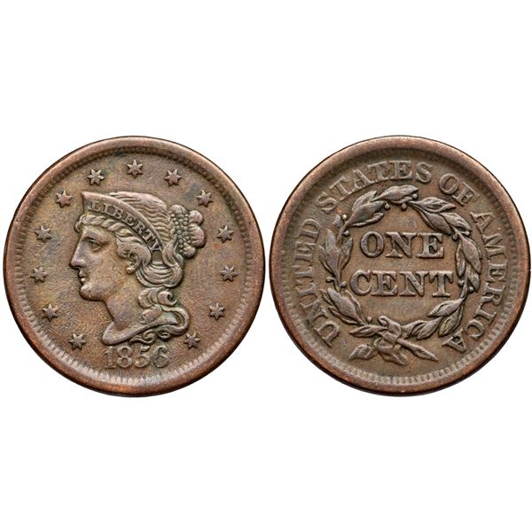 Pair of Cents, 1854 & 1856