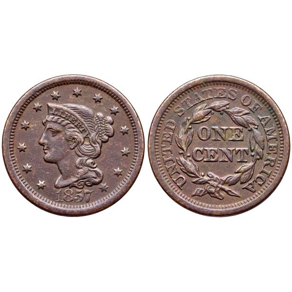 1857 N-1 R1 Large Date VF25
