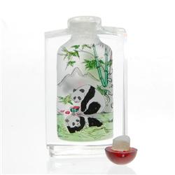 Heavy Beveled Glass Chinese Snuff Bottle (CLB-192)