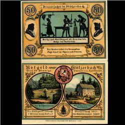 1921 Germany Stutzerbach 50 Pfg GEM Rare Note (COI-3368)