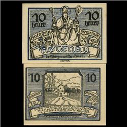 1920 Austria Abtenau 10 Heller GEM Rare Note (COI-3501)