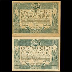 1920 Austria Ebensee 10 Heller GEM Rare Note (COI-3513)