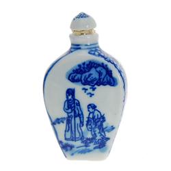 Chinese Blue Porcelain Onion Pattern Snuff Bottle (ANT-683)