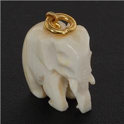 Vintage Pre-Ban Ivory Elephant Pendant (JEW-128)