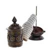 Image 2 : Tibet Bronze Prayer Wheel on Stand (ANT-460)