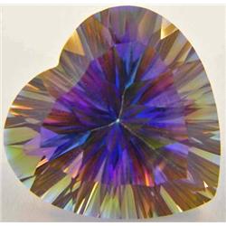 17.21ct. Heart Concave Blue Mystic Topaz Appraised $1119 (GEM-2025)