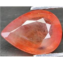 1.33ct.  Incredible Natural Pear Shape Orange Sapphire RETAIL $950 (GEM-2288)