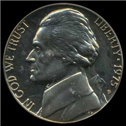1975S Jefferson Proof Nickel Super Gem Graded PR70 DCAM (COI-3741)