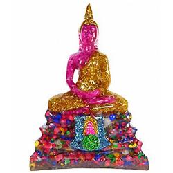 1,700ct. Sapphire & Topaz Buddha Hunker Statue RETAIL $2850 (GEM-2683)