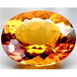 24.80ct.  Amazing Oval Citrine Golden Orange  RETAIL $2100 (GEM-2731)