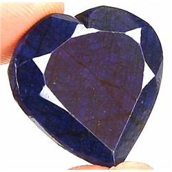 54ct. AAA Huge Rich Royal Blue Natural Sapphire Heart Cut RETAIL $5000 (GEM-2601)