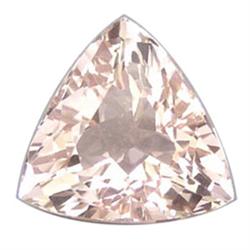 3.65ct RARE Morganite Trillion Cut RETAIL $1500 (GEM-1041)