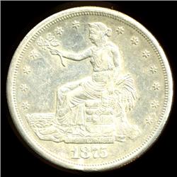 1875S Trade Dollar HI Grade AU+   (COI-3779)