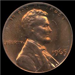 1965 Linciln Cent Graded Red GEM (COI-3815)